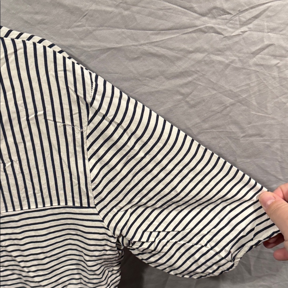 Pull&Bear Monochrome Striped Short Sleeve Top - Picture 7 of 8